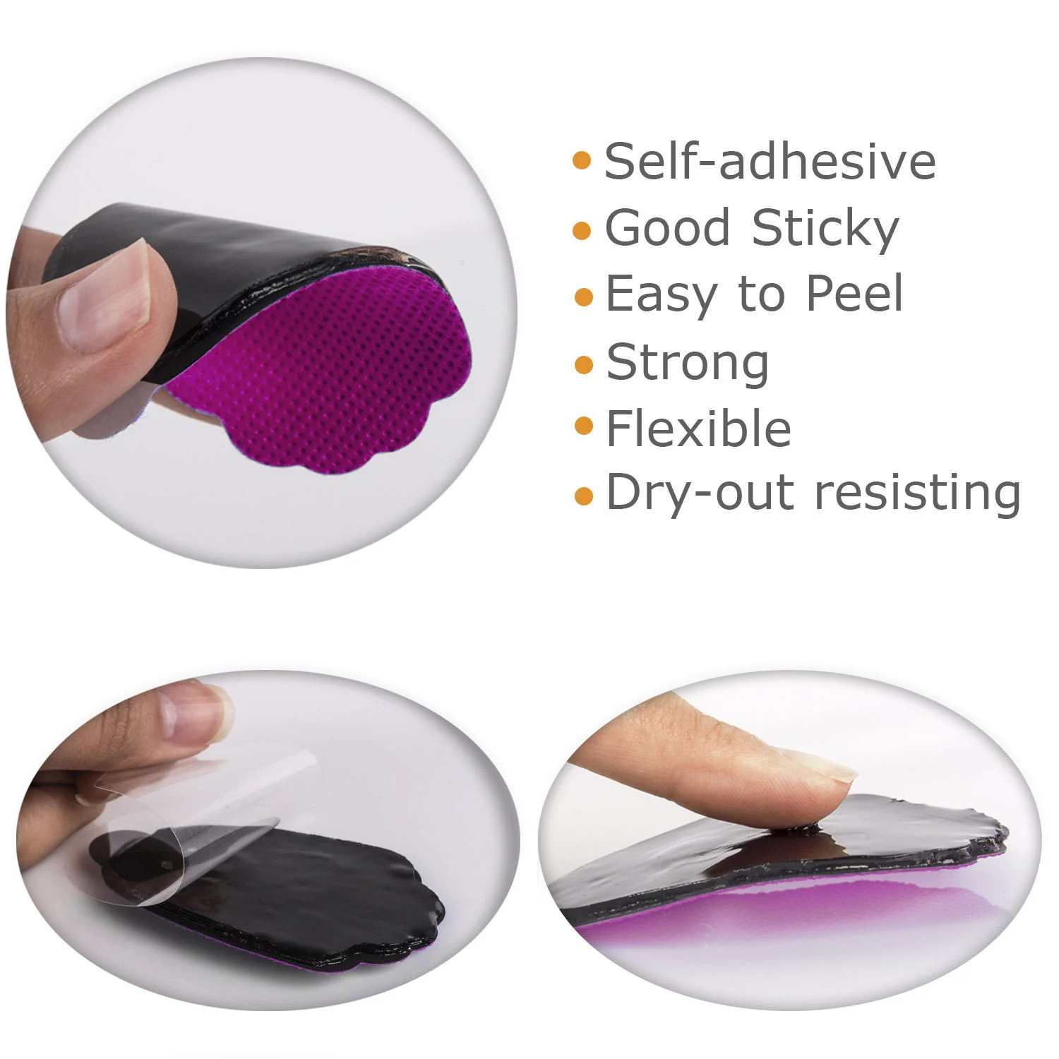Large Pink Snap On Reusable Self-Adhesive Replacement Tens Unit Electrode Pads - Image 4