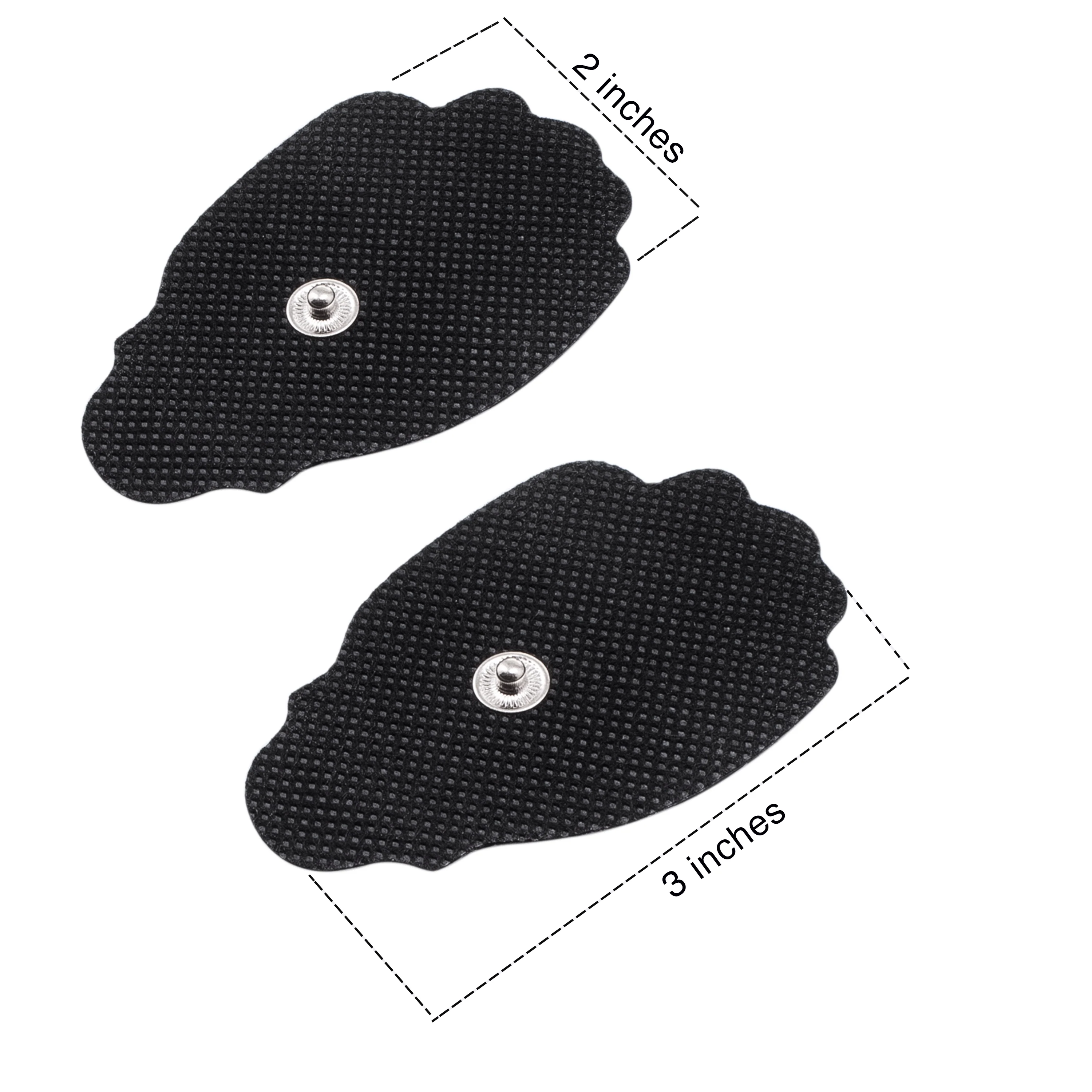 20 Pads (10pairs) Tens Electrodes Replacements Pads for Tens Unit Snap Tens Unit Electrodes Replacement Massage Pads Latex Free,Black - Image 3