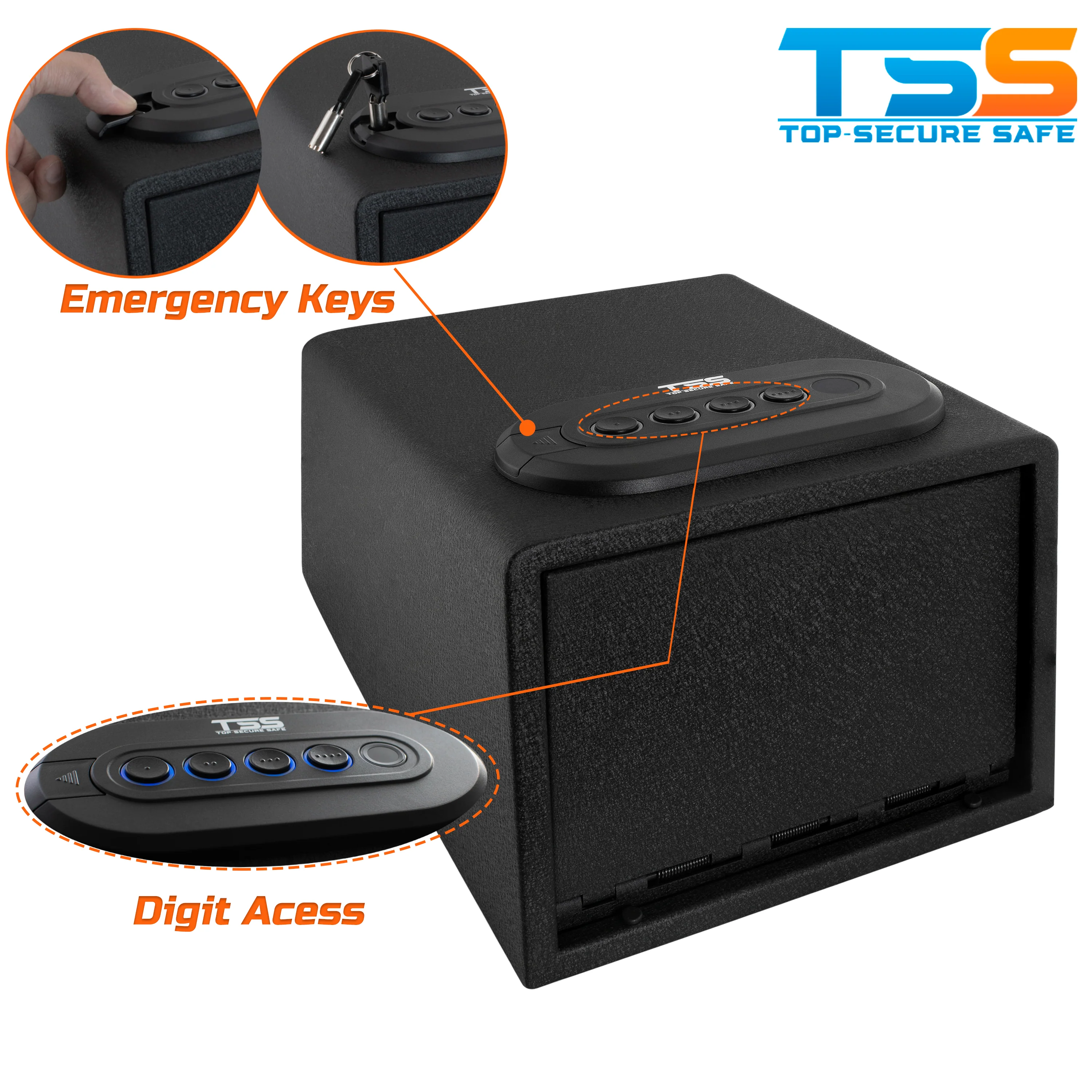 Gun Safe [High Capacity] Lock Box Cabinet Case Handgun Ammo Firearm Vault Safety Multiple Pistols Weapon Cache Arsenal [Fits 4 Pistols] - Image 4
