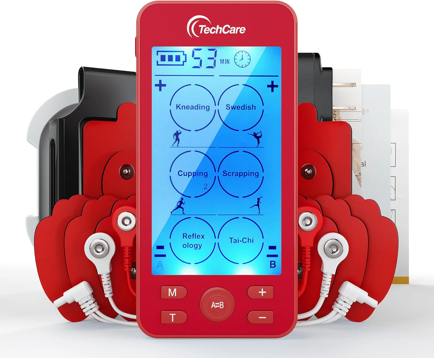 TechCare Plus 24 TENS Unit – Muscle Stimulator for Pain Relief, EMS Therapy Device for Back, Neck, Sciatica & Arthritis, Rechargeable Electric Pulse Massager with 24 Modes - Image 2
