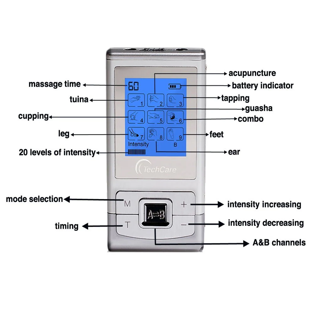 TechCare Massager SE - Portable TENS Unit 9 Modes - Image 5