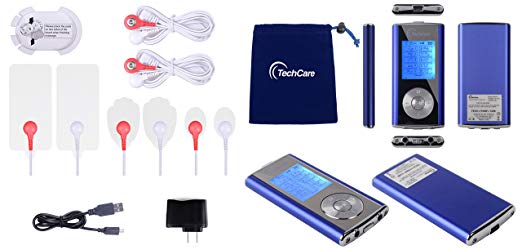 TechCare Mini 10 Modes Massager Tens Unit Muscle Stimulator Machine with Hard Case - Image 2
