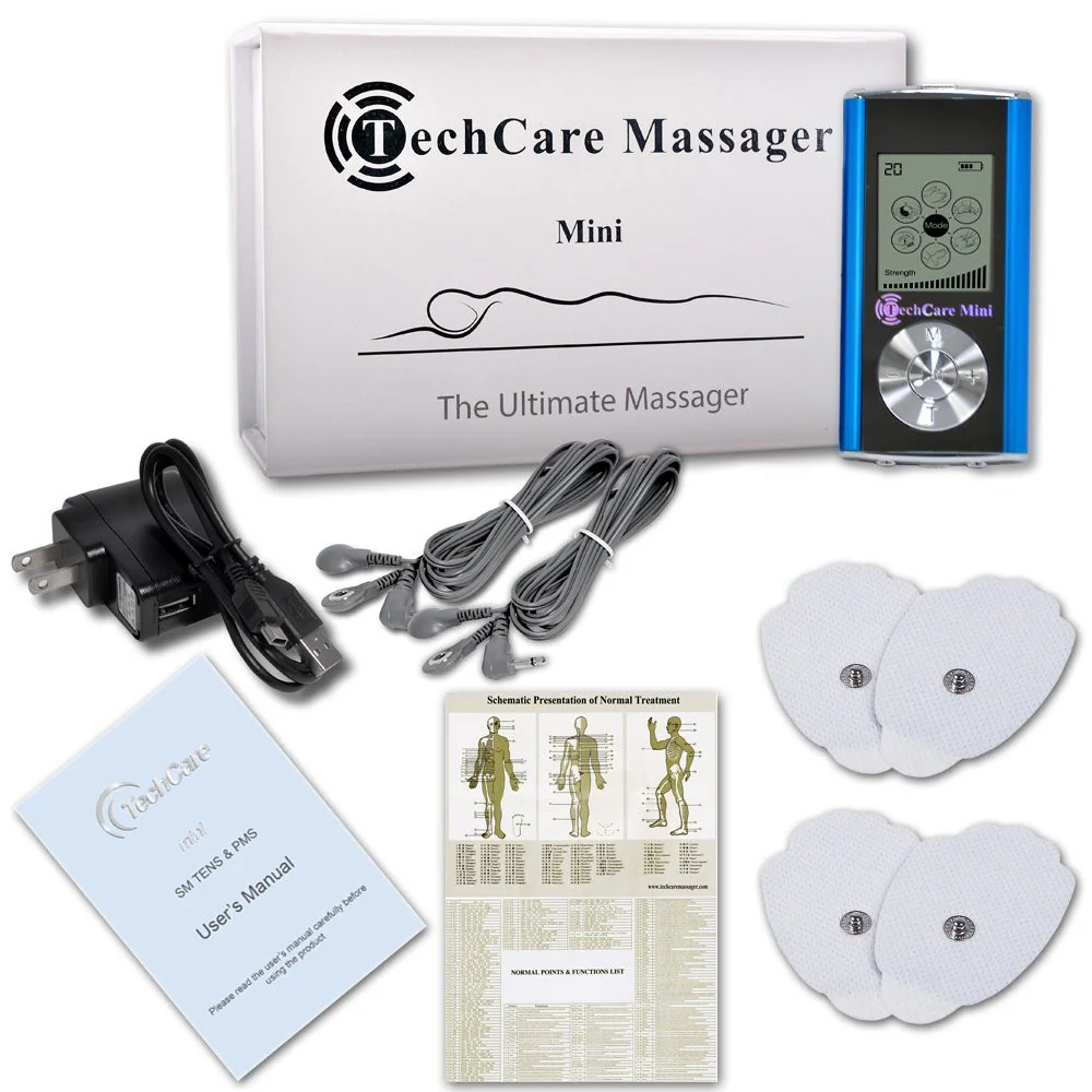 TechCare Mini Tens Massager + Shoe + 6 Pads - Image 3
