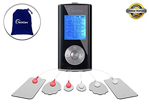 TechCare Portable Mini Massager Tens Unit Muscle Stimulator Machine with Hard Case - Image 2