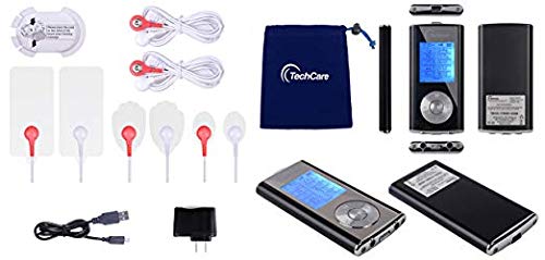 TechCare Portable Mini Massager Tens Unit Muscle Stimulator Machine with Hard Case - Image 3
