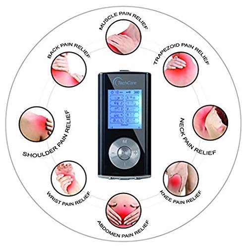 TechCare Portable Mini Massager Tens Unit Muscle Stimulator Machine with Hard Case - Image 4