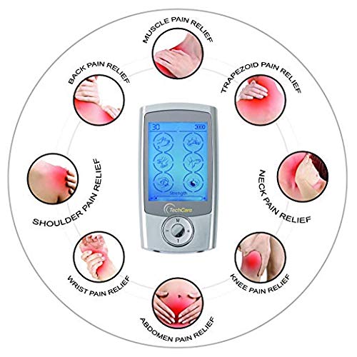 TechCare Pro 24 Modes Rechargeable Compact Tens Unit Electronic Pulse Massager with Protective Hard Travel Case - Image 4