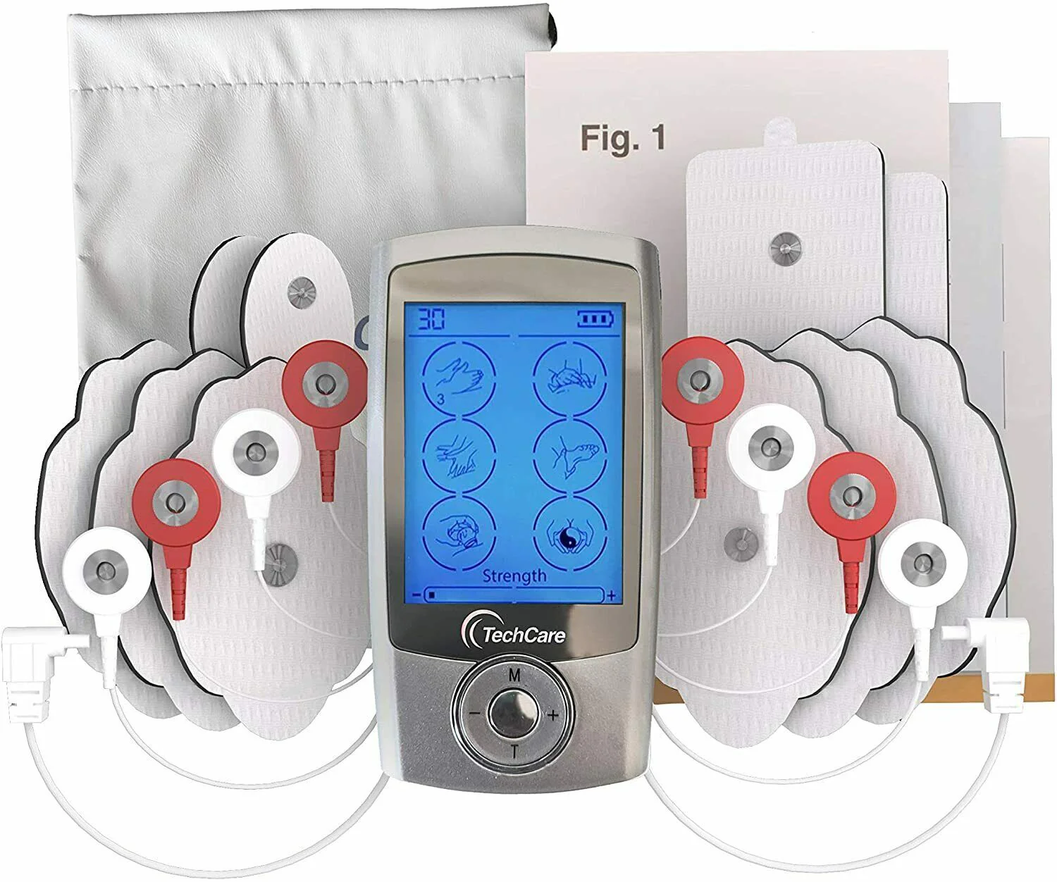 TechCare Pro 24 Modes Tens Unit + 6 pads With Foot Massager Mat - Image 2
