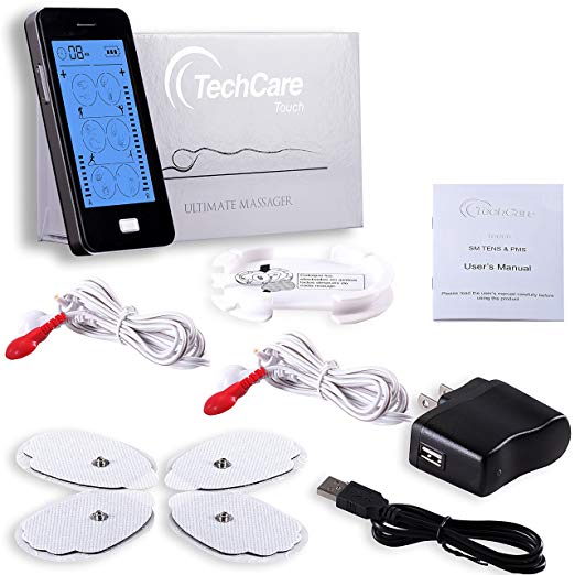 TechCare Touch 24 Massager Tens Unit Muscle Stimulator Machine with Hard Case (Touch Screen) - Image 3