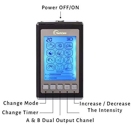 Tens Unit Muscle Stimulator EMS 12 Massage Modes Full Body Back Pain Relief(BLACK) - Image 6