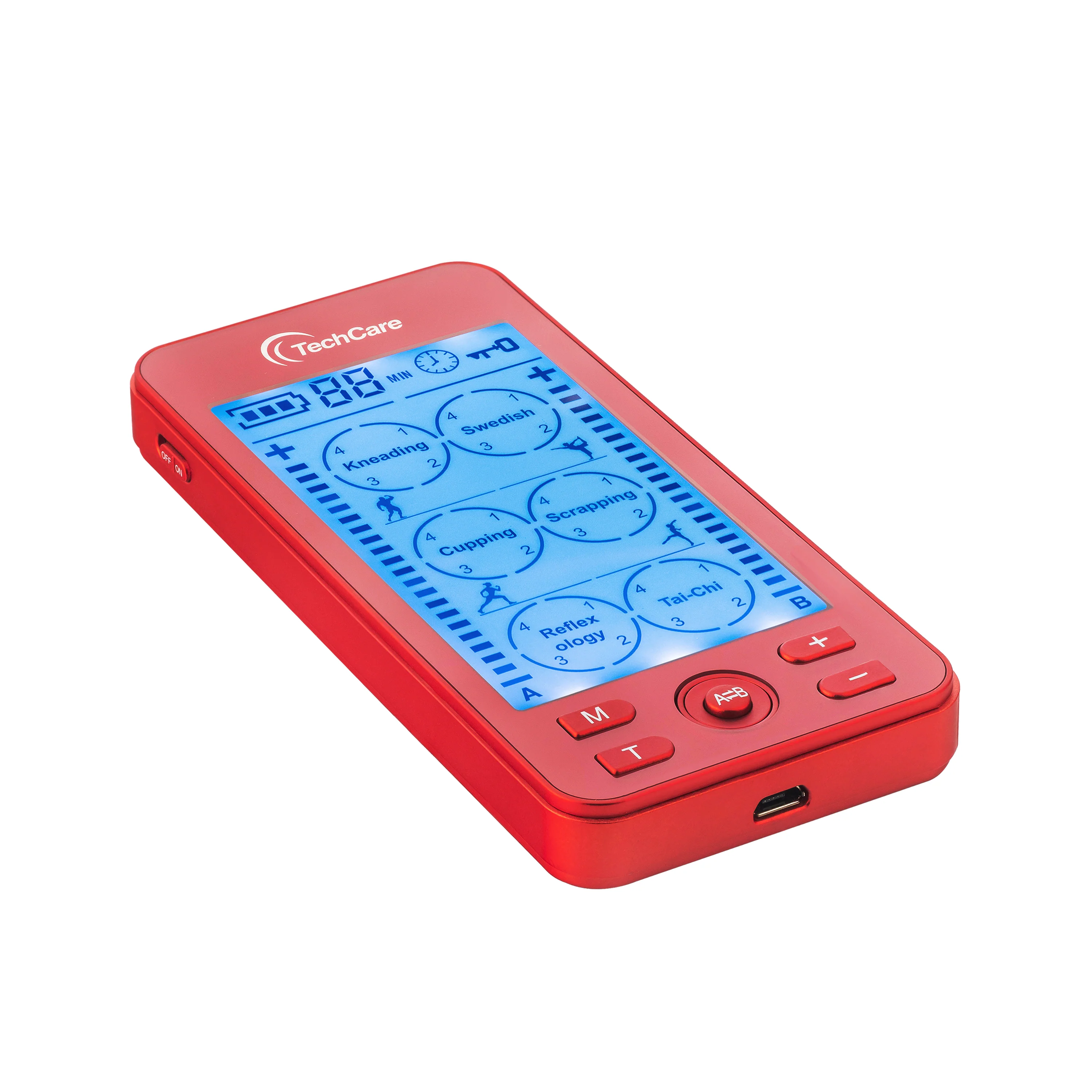 Tens Unit Muscle Stimulator Full Body Massager 24 Massage Modes LIFETIME Warranty (RED) - Image 4