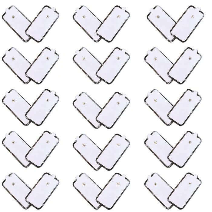 Tech Care TENS Unit Pads XL Extra Large Snap On Sticky Reusable Pads 2 Pairs (4 Pads) - Image 5
