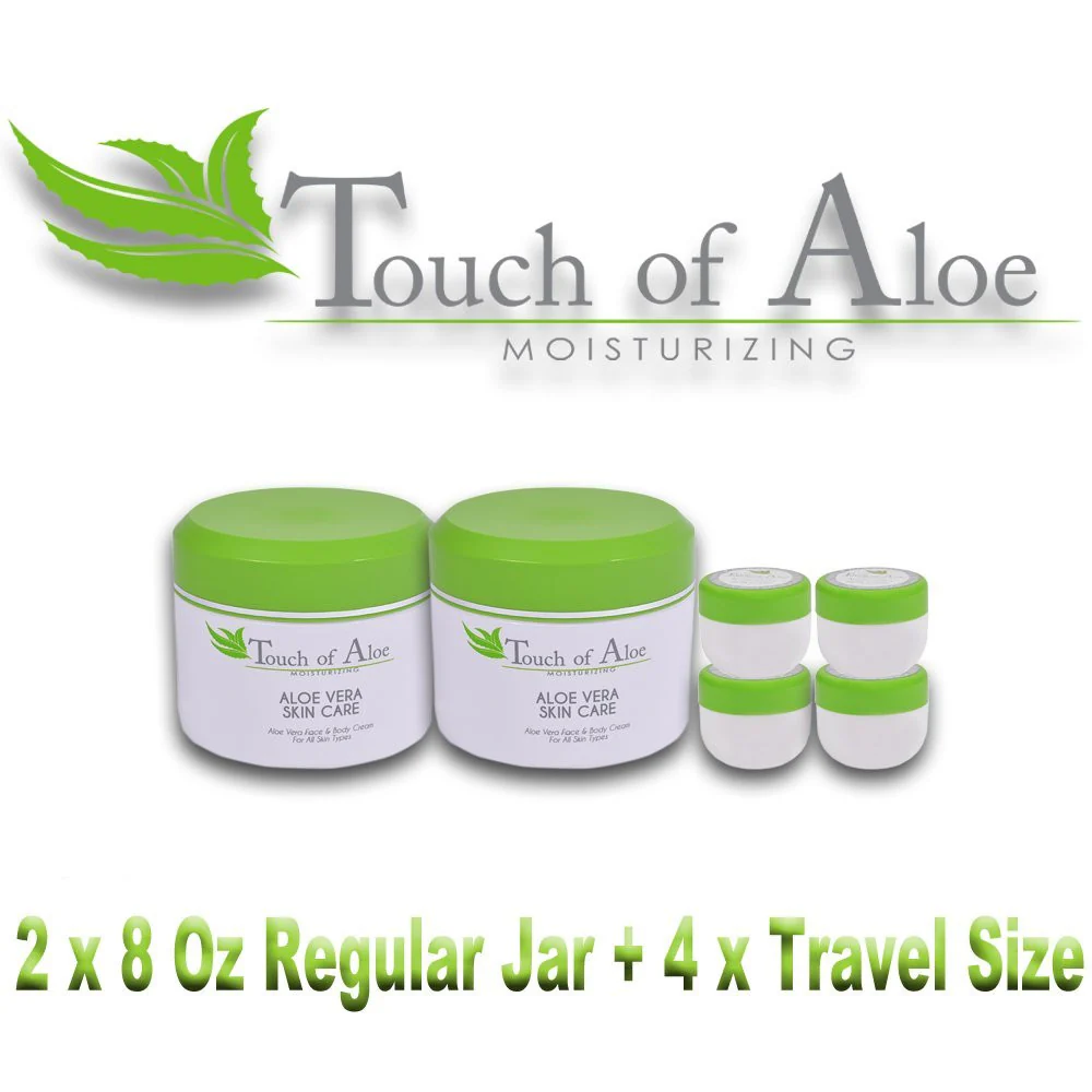 Touch Of Aloe Skin Care Moisturizing Cream 8 Oz Skin Care Jar Best Remedy Skin Repair Cream - Image 13
